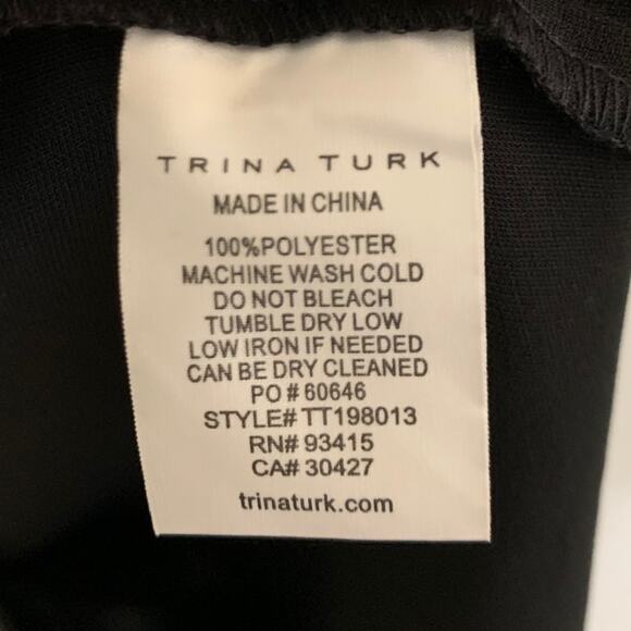 Trina Turk Dress Hiroshi Flutter Sleeve V-Neck NWT XS Style TT198013 - Picture 12 of 12